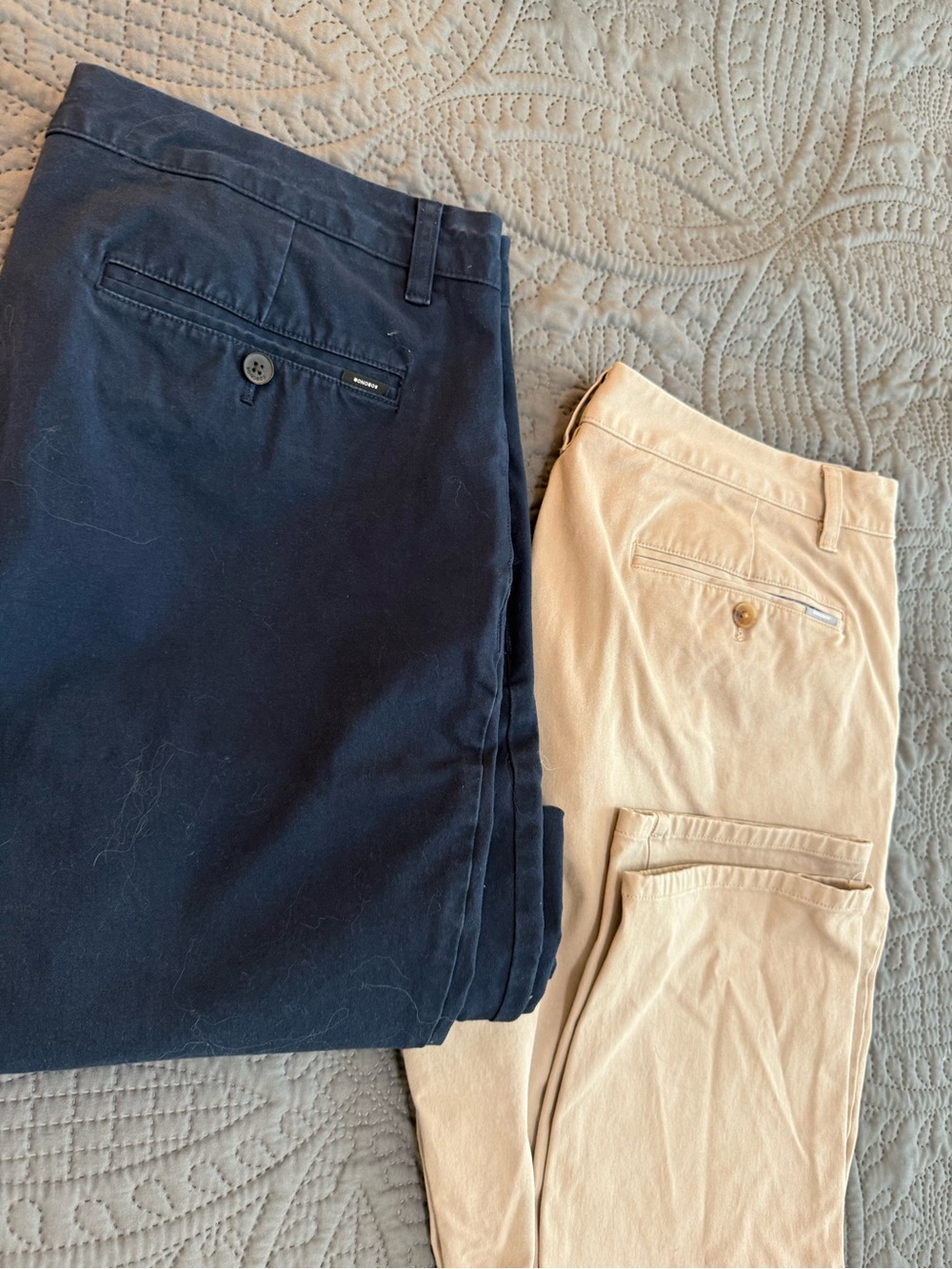 Bonobos Men's Navy and Beige Casual Chinos